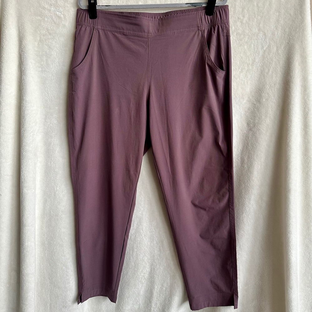 Eddie Bauer Mauve Pink Performance Stretch Ankle Jogger Trail Pants Large‎